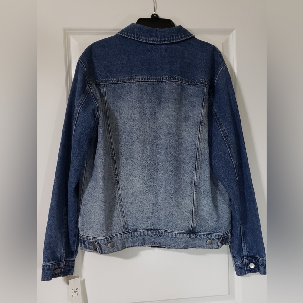 NWT Men's Two Tone Denim Jacket Size Large - Picture 5 of 9